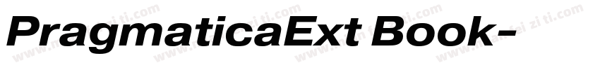 PragmaticaExt Book字体转换